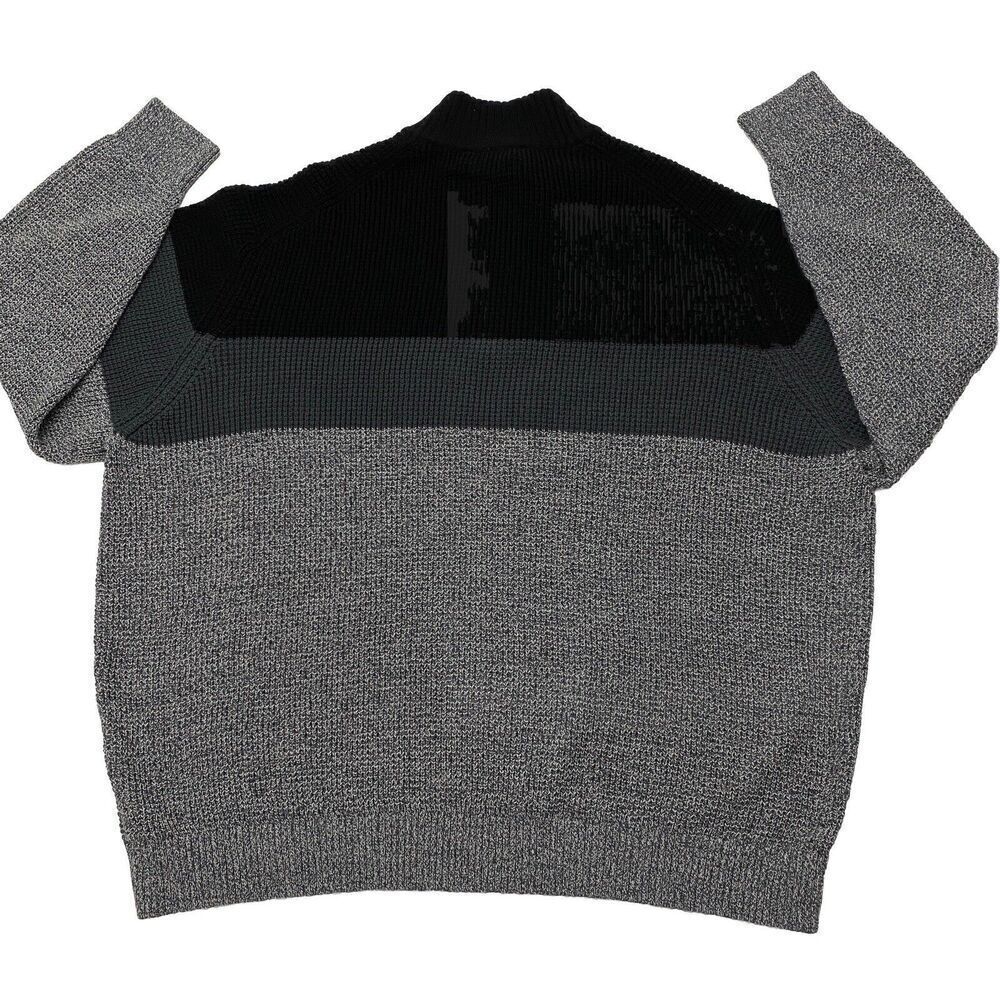 New Izod Men's 4XL Quarter Button Shelter Island Color Block Pullover Sweater